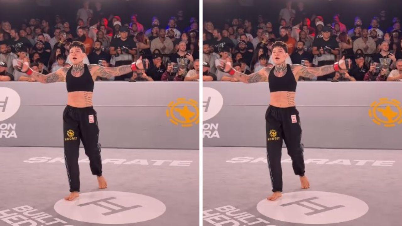 Paraense Larissa Pacheco vence por nocaute na estreia no Karate Combat