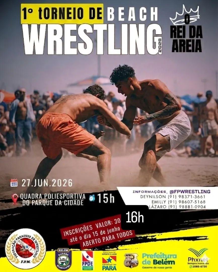 Belém sedia 1º Torneio de Beach Wrestling "O Rei da Areia" em junho
