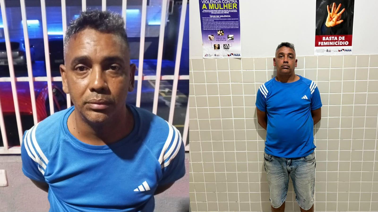 A imagem em destaque mostra o suspeito preso pela Polícia Militar.