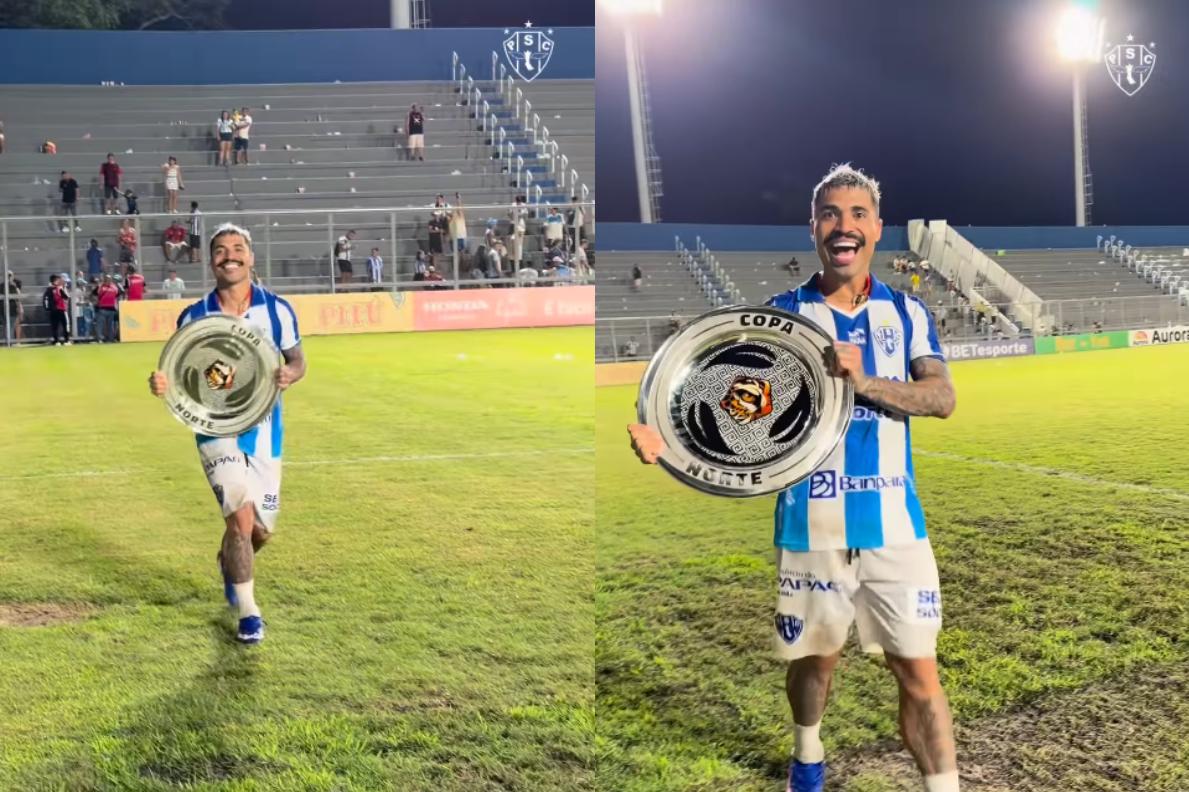 Marcinho faz trend com troféu da Copa Norte após vitória do Paysandu: 'será?'