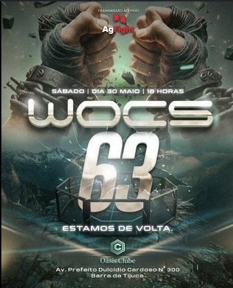 WOCS 63 agita o Rio de Janeiro com promessa de grandes combates