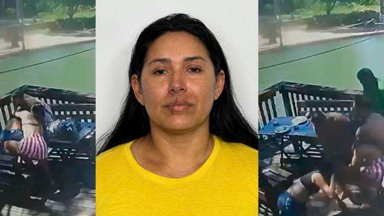 A imagem em destaque mostra momentos do crime e a suspeita detida.