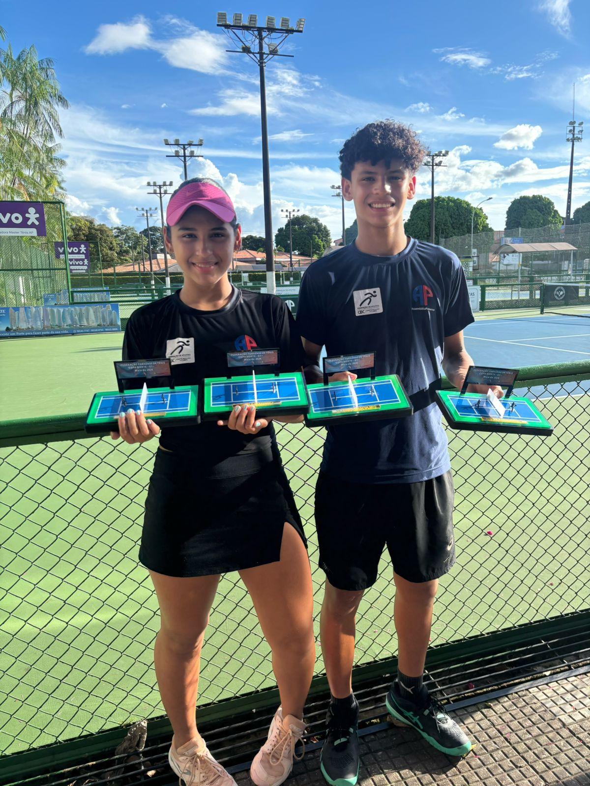 Irmãos paraenses conquistam títulos na Copa Norte de tênis em Belém