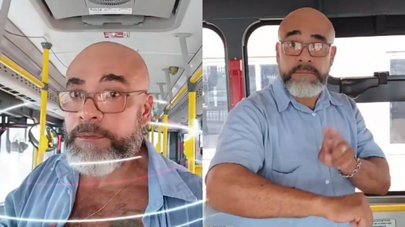 Renato é motorista da linha de ônibus "Santa Bárbara".