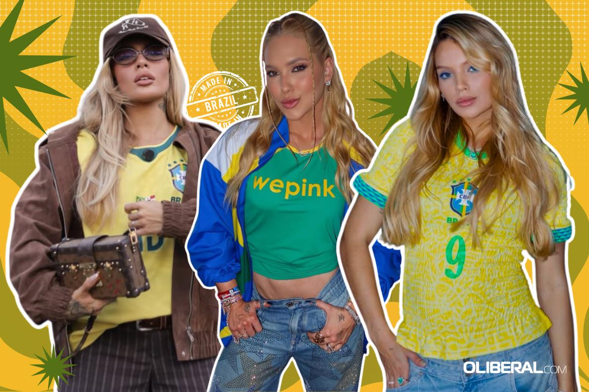 Karoline Lima, Virginia e Gabriely são algumas das WAGs que apostam em looks para os jogos da Seleção.