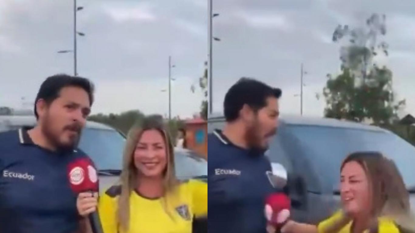 A repórter passa bem apesar do susto.