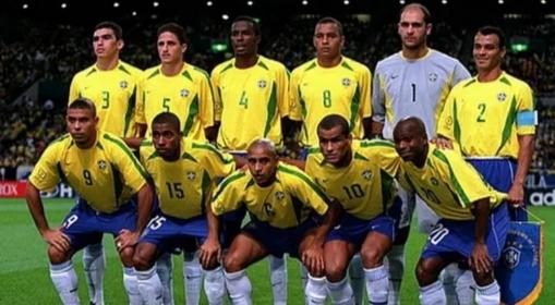 Camisa da Seleção Brasileira na Copa do Mundo de 2002.