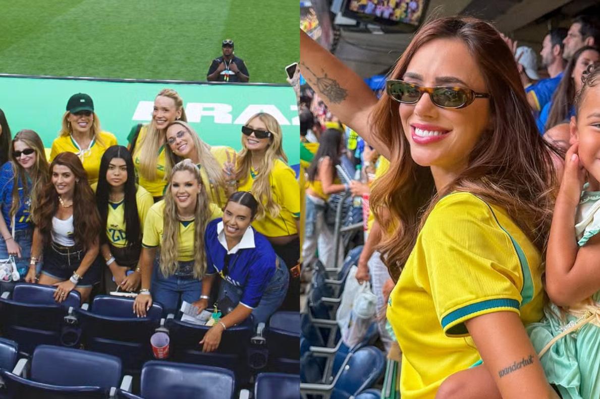 Sem Bruna Biancardi, WAGs posam juntas após vitória do Brasil na Copa do Mundo
