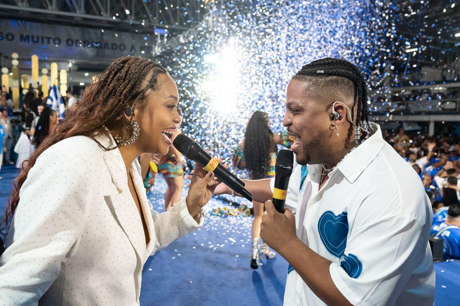 Jéssica Martin e Nino do Milênio são os atuais puxadores oficiais do samba-enredo da Beija-Flor de Nilópolis