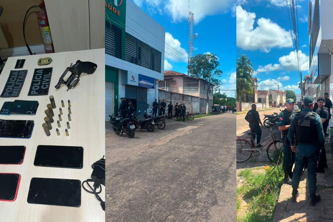 Dois homens são presos após manter funcionários reféns durante assalto a lotérica em Ponta de Pedras.