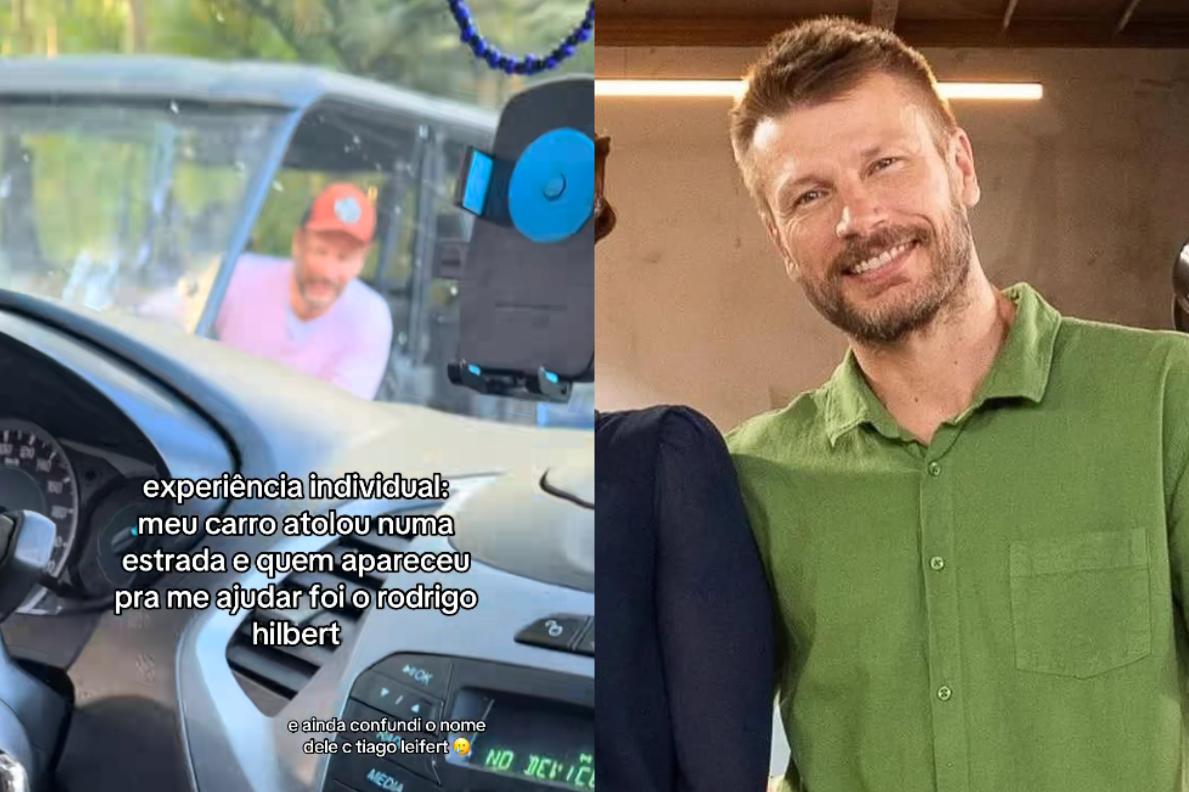 VÍDEO: Rodrigo Hilbert ajuda a resgatar mulher com carro atolado em estrada