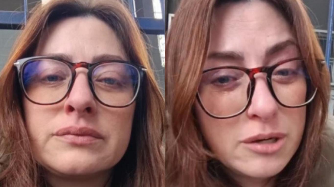 Apesar do susto, a professora não teve ferimentos.