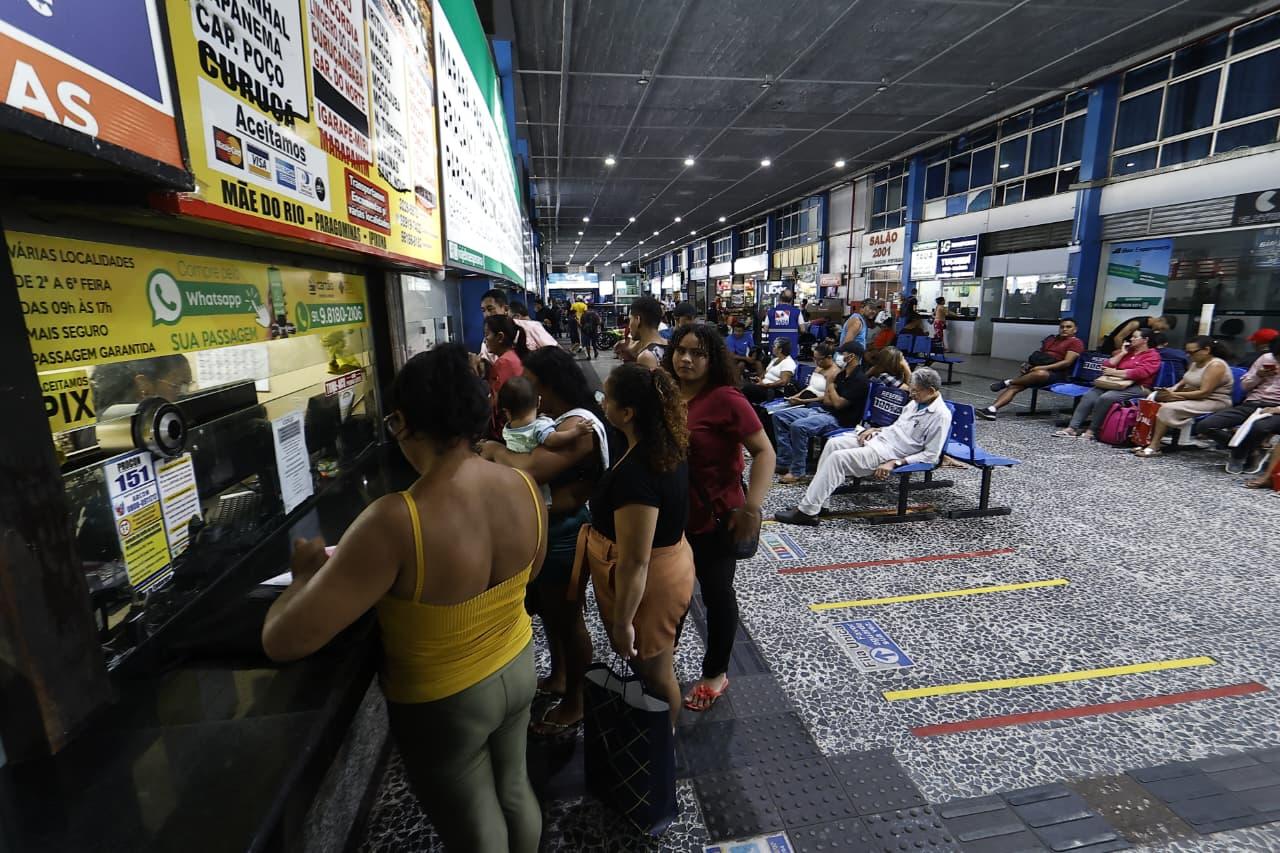 Terminal Rodoviário de Belém já apresentou aumento no fluxo de pessoas no início de julho.