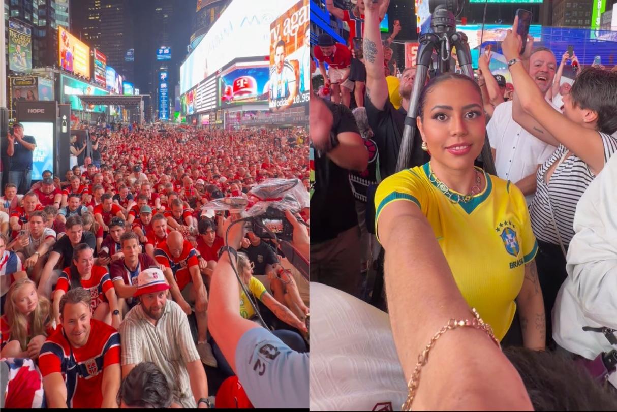 Influencer paraense se infiltra em “remada viking” de noruegueses e grita: ‘Vai, Brasil!’